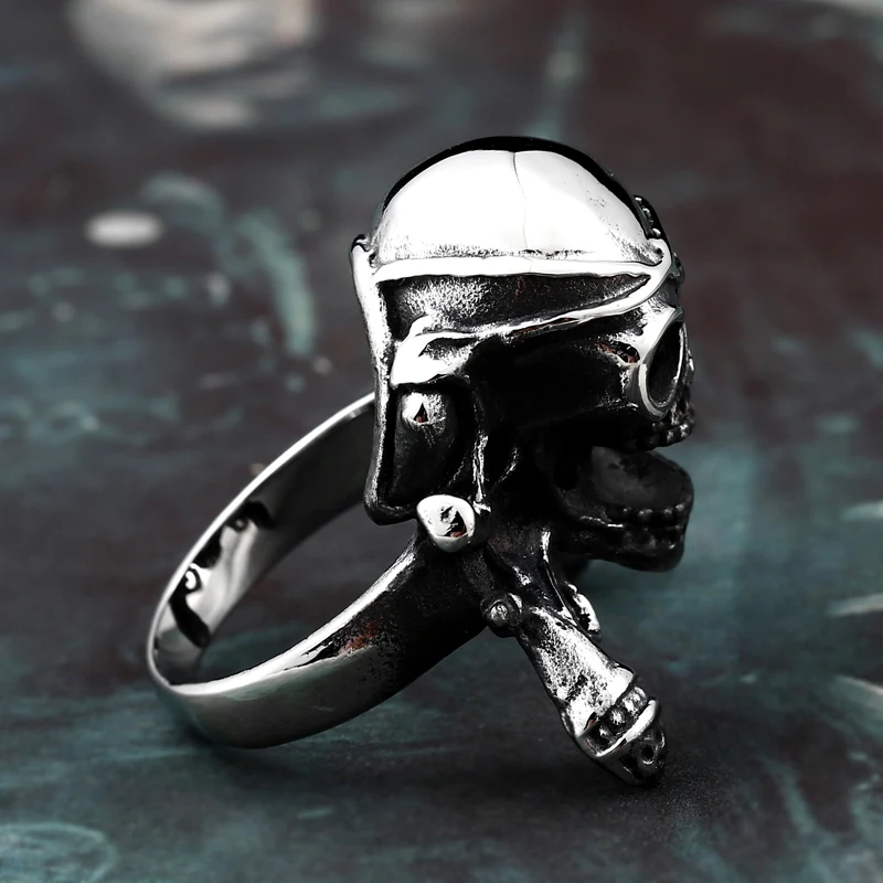 Beier Cool Biker Pirate Skull Stainless Titanium Steel Man's High Super Quality Punk Ring free shipping BR8-370