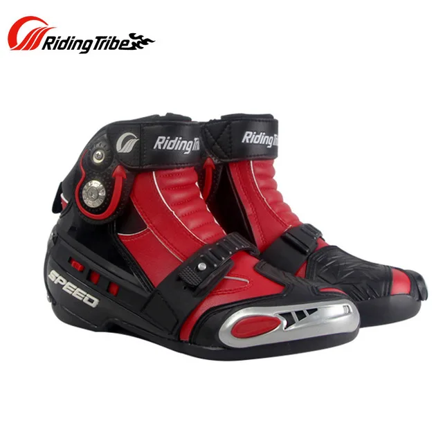 Riding Tribe Men Motorcycle Riding Boots Motorbike Racing Leather