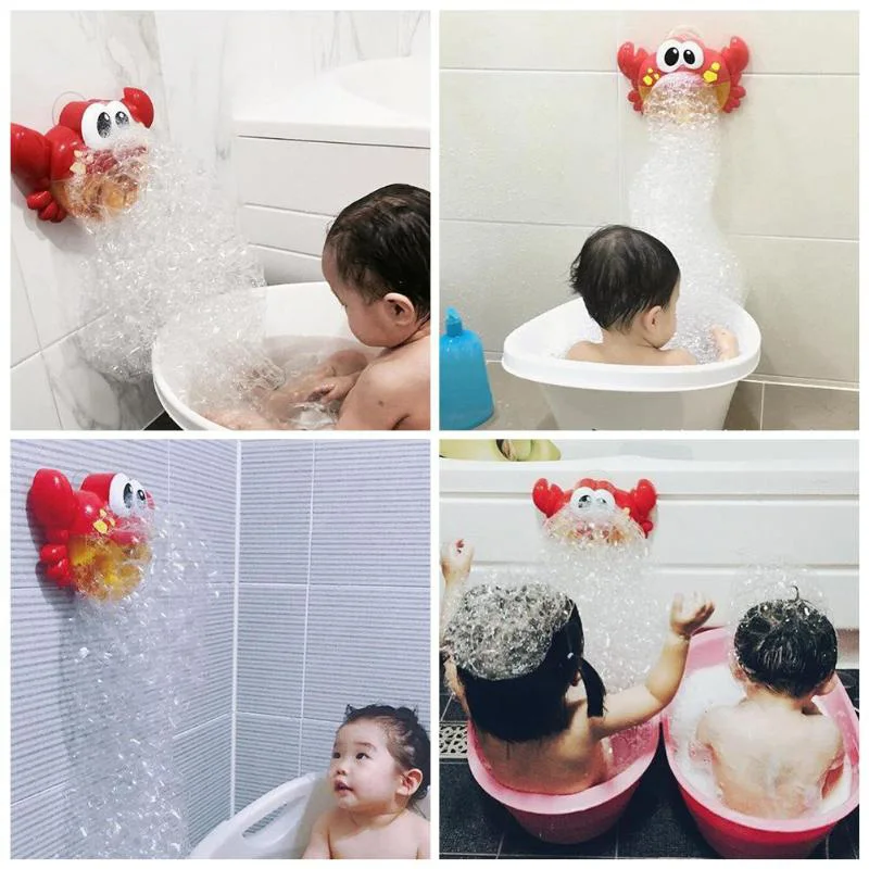 MAMACLEVA Bubble Frog Crabs Baby Bath Toys Automatic Bubble Maker Swimming Pool Bathtub Soap Machine Toy with Music Water Toy MAMACLEVA Bubble Frog Crabs Baby Bath Toys Automatic Bubble Maker Swimming Pool Bathtub Soap Machine Toy with Music Water Toy