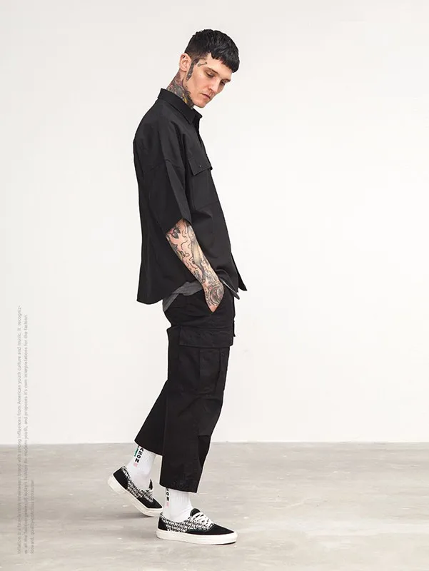 Новые мужские осенние модные мульти-карманы свободный стиль личности штаны-карго мужской хип-хоп Уличная Повседневная Эластичная брюки