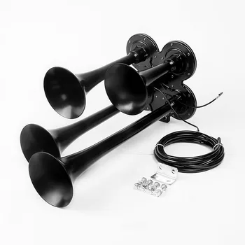 

4-Trumpet Chrome 150db For Car Truck Train Boat 12V/24V Air Horn Kit