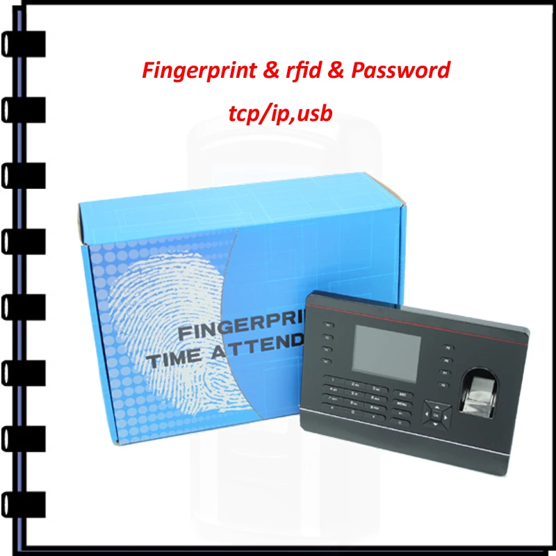 

Biometric Fingerprint and Rfid Card Time Attendance Time Clock Recorder with Spanish menu and Software