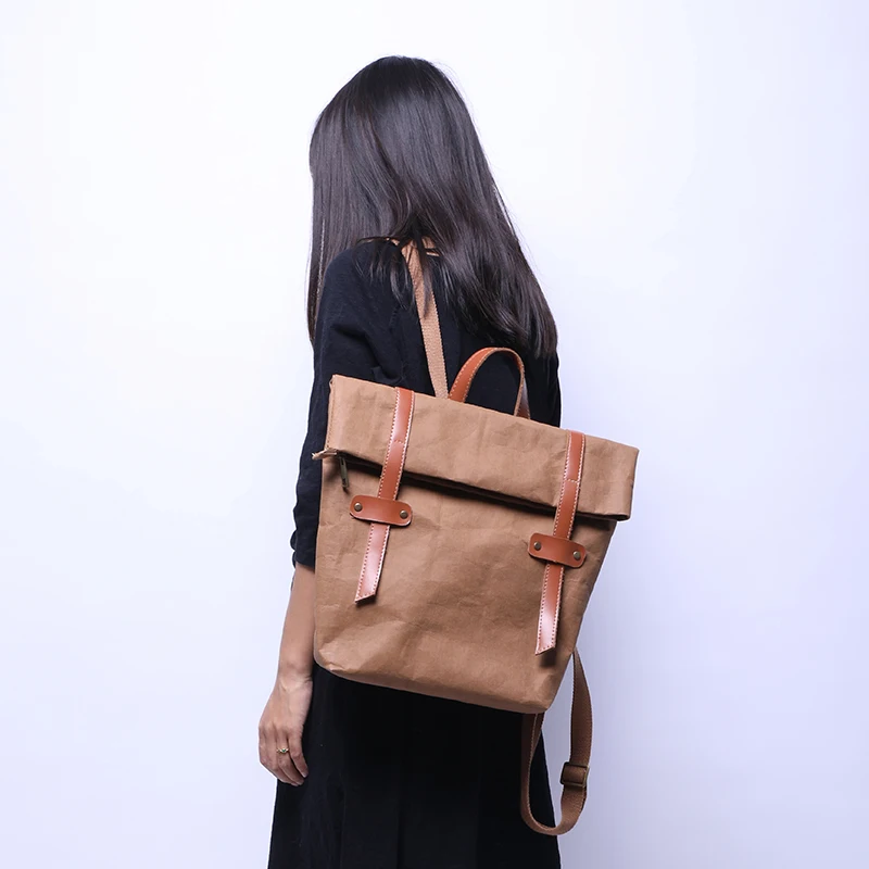 

Super Seabob 2018 New Pattern Original Preppy Style Kraft Shoulders Bag Concise Large Capacity Student Backpack Unisex DA333