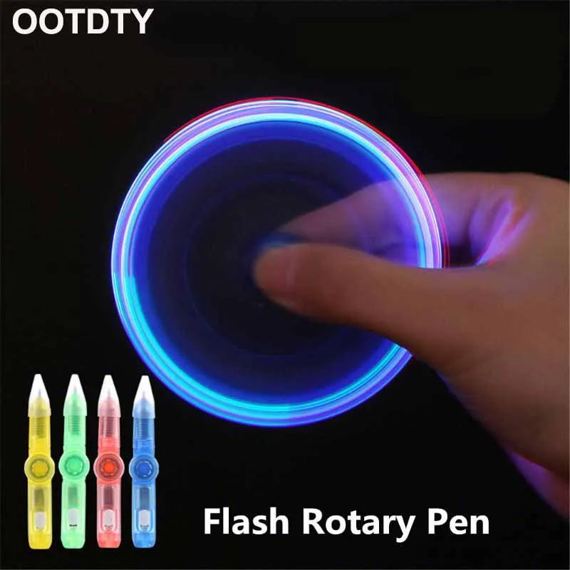 

LED Spinning Pen Ball Pen Fidget Spinner Hand Top Glow In Dark Light EDC Stress Relief Toys Kids Toy Gift School Supplies