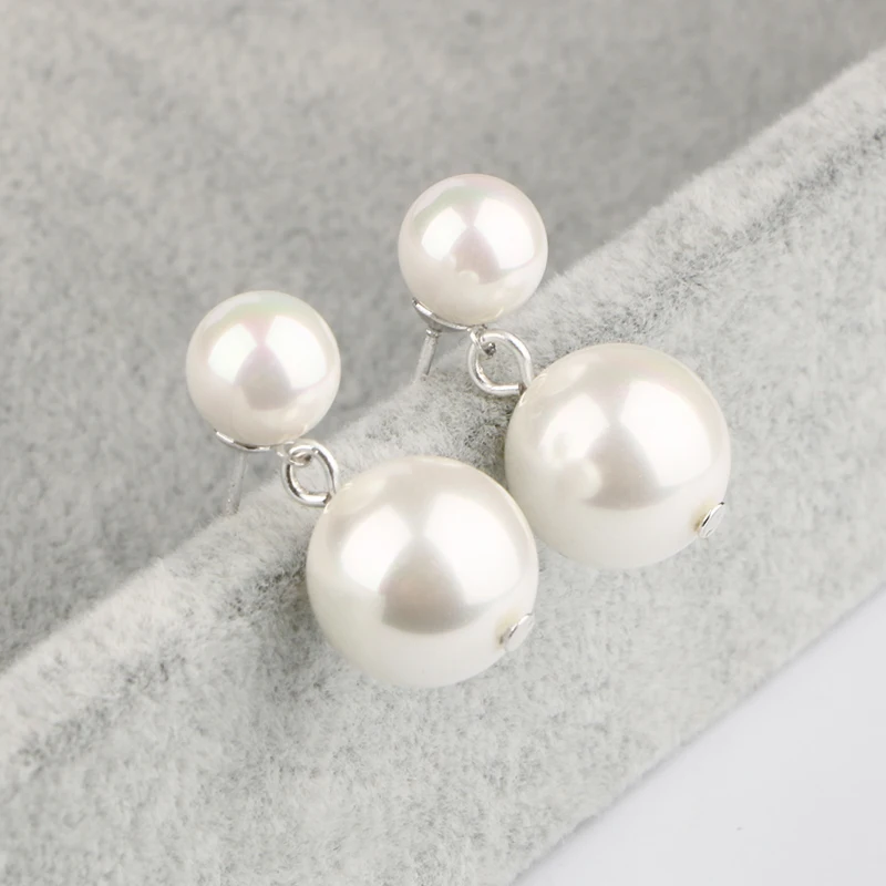 CHUKUI Trendy Silver 925 Jewelry Silver 925 Pearl Drop Earrings Gifts For Women Sterling Silver Dangle Earring (7)