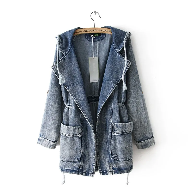 2014 New Autumn Long Sleeve Jeans Jackets Women Winter Casual Denim