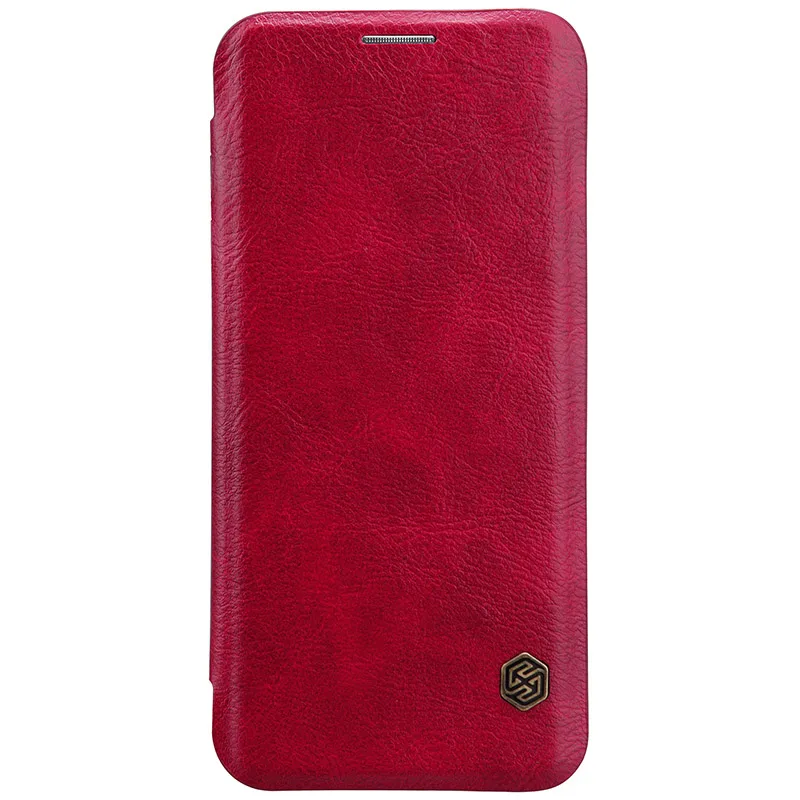 Кожаный флип-чехол Nillkin Qin для samsung Galaxy S10 Plus 5G S9 Plus Lite - Цвет: Retro red