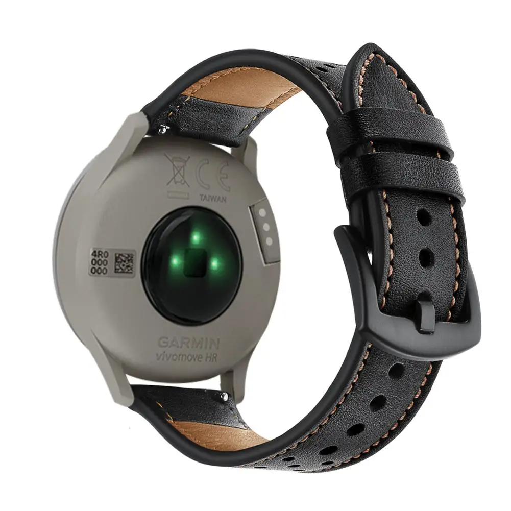 Сменный ремешок для смарт часов Garmin Vivoactive3 VivomoveHR первый слой кожаный