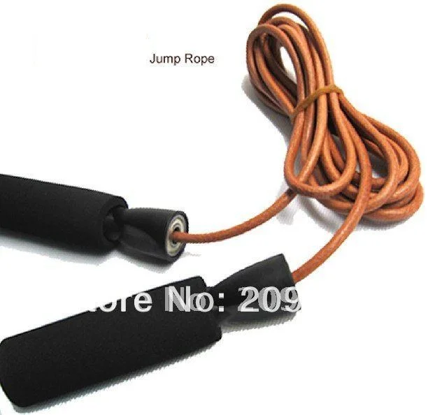Goede Lederen springtouw Pro Boxing fitness Springtouw Adjustable Speed Jump gratis verzending