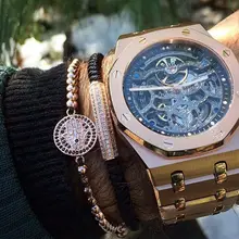 2016 Nueva Joyería pulsera Macrame Del Trenzado Pulseras homme Micro CZ Pavimentado Curvado Tubos Bangls para Las Mujeres Simple Doble Bar Pulsera