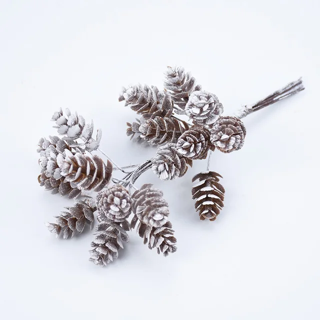 Artificial Plants Fake Pine Cone Decorative Flowers: Enhance Your Christmas Decor!