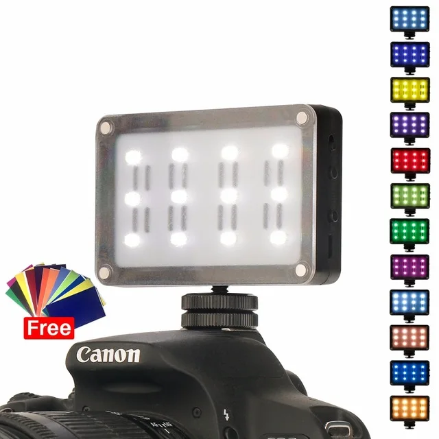 Ulanzi на камеру светодиодный светильник для видео Карманный фотостудия светильник с фильтрами цветные гели для Canon Zhiyun Gimbal VS Aputure AL-M9
