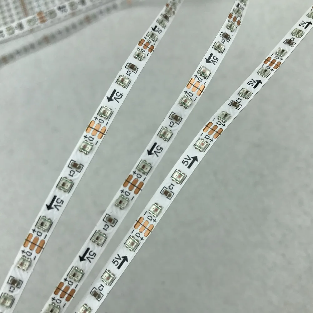 120 светодиодный s/m/ WS2812C 2020/светодиодная адресная Пиксельная лента Гибкая/DC5V/ RGB