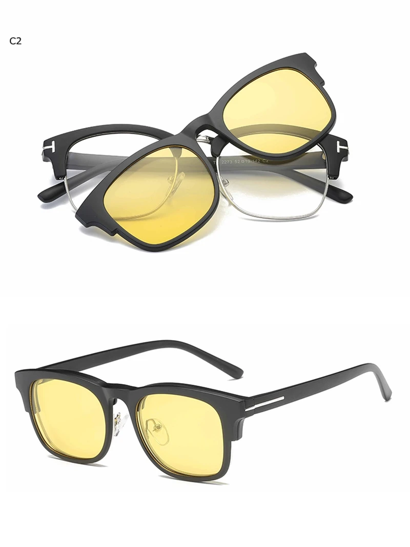 Belmon, оправа для очков для мужчин и женщин, модные поляризованные солнцезащитные очки на застежке, магнитные очки, мужские Оптические очки для близорукости RS489