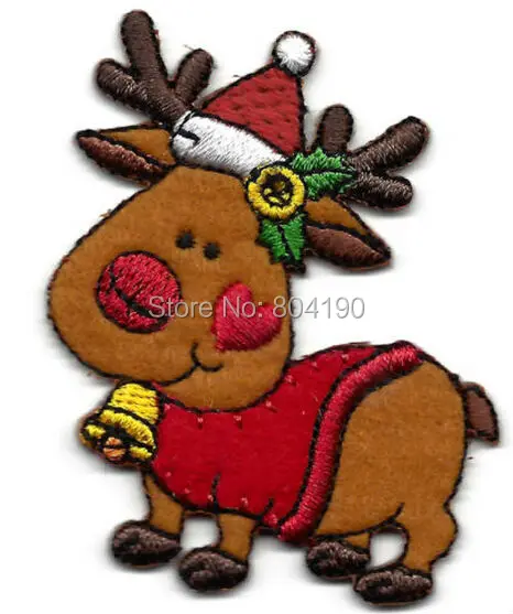 Cute Baby Reindeer Girl Kids Children Christmas Party Applique Film