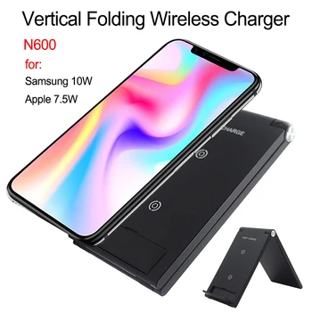 

Folding Desktop Wireless Fast Charging Pad for iPhone X Xs MAX XR Qi Wireless Charger for Samsung S8 S9 Plus Note 9 8