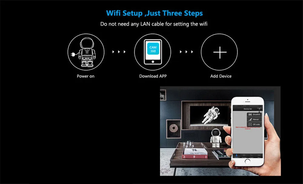 Wistino HD 1080P CCTV Wireless IP Camera PTZ WIFI Robot Camera Night Vision Surveillance Smart Home Video Baby Monitor Indoor  (3)