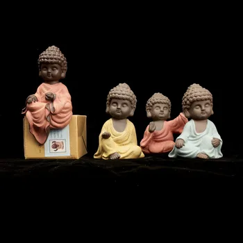 

new Chinese Ceramic Buddha Statue Monk Buddhism gift Home decor India figurine pottery miniatures Wholesale