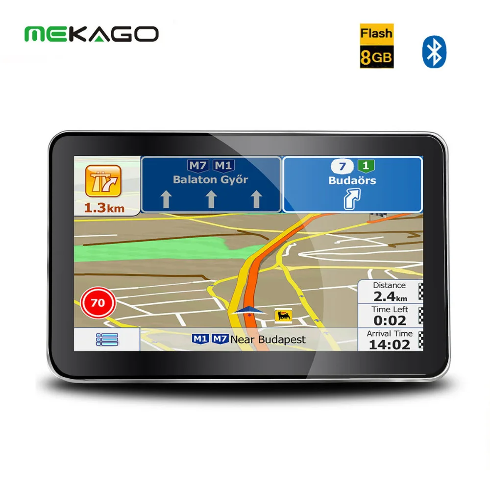 2016 New 7 Inch GPS Navigation 800x480 Win CE 6 0 Car GPS With 8GB Internal