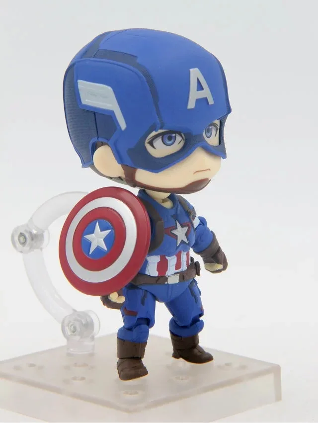 

HKXZM Movie 10CM Nendoroid Captain America Hero's Edition Avengers # 618 PVC Action Figure Collectible Model Toy