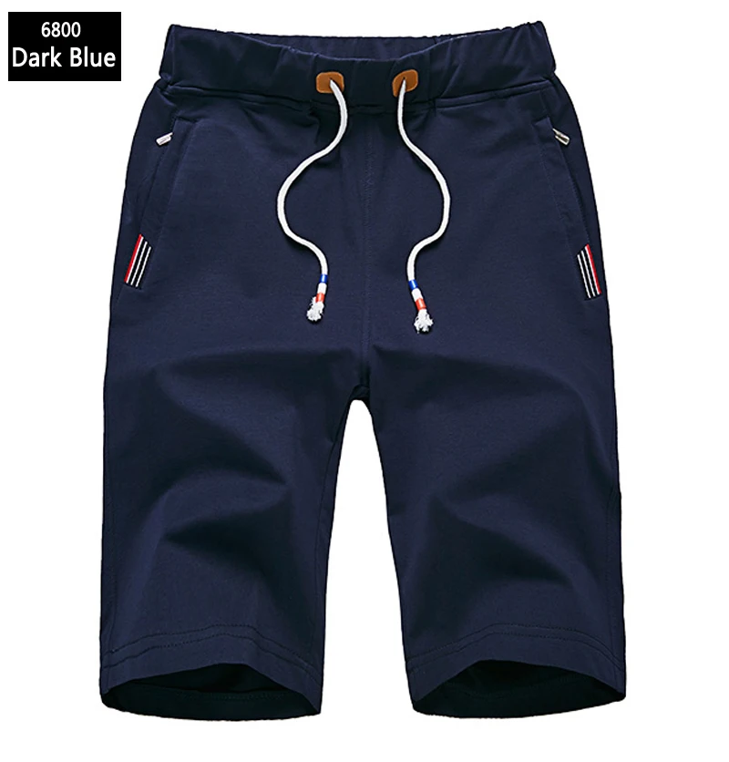 New Men's Shorts Summer Mens Beach Shorts Cotton Casual outwear sports gym joggers running Male Shorts homme Brand Clothing - Цвет: 6800-dark Blue