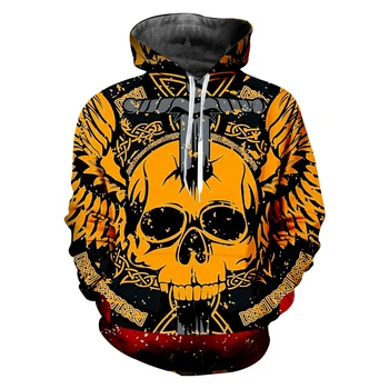 

Dropshipping Sweatshirts 10 Colors Cool Men's Colorful Print Skull 3d Sweatshirt Sweatshirts Male Hiphop Pullover Hooded Tracksu