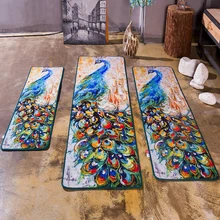 Креативная мода картина маслом с изображением павлина изысканные ковры для гостиной домашние ковры и циновки кофейный столик для спальни коврики для кухни