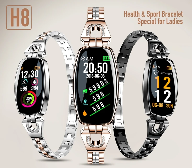 

Waterproof Lady Bluetooth SmartWatch Fitness Tracker Heart Rate Monitor Blood Pressure Girl sport Watch Android Smart Bracelet
