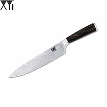 XYj New Year Stainless Steel 8 Inch Chef Knife High Carbon Steel New Year Kitchen Knife Cooking Tools With Color Wood Handle