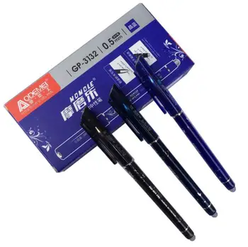 

540pcs/lot Erasable Pen Nib 0.5mm Blue Black Pen Length Ballpoint With Cartridge Gifts Boutique Student Stationery Office Pen