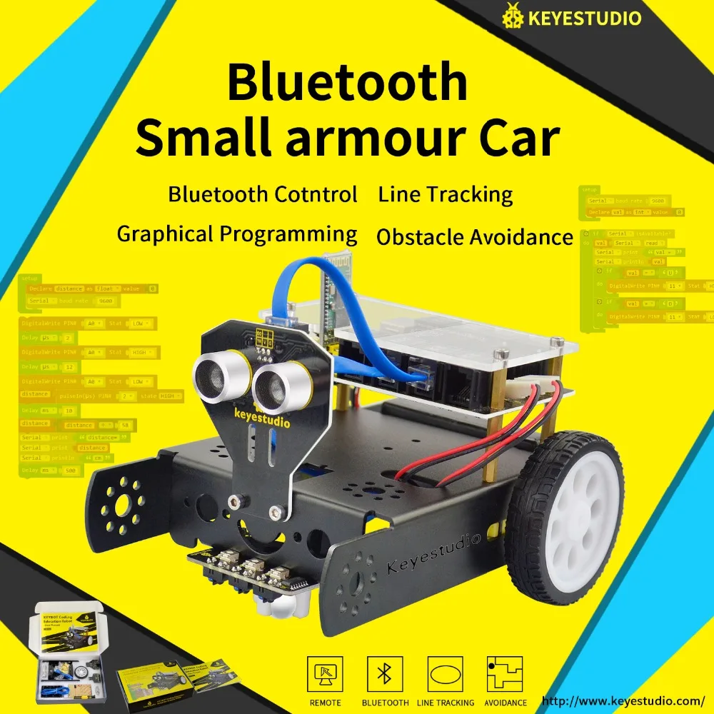 Программируемый Обучающий робот программируемый набор Keyestudio KEYBOT Car Kit +