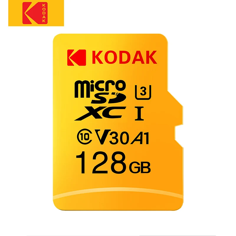 128G U3 Высокоскоростная карта памяти Kodak Micro SD 16 ГБ 32 ГБ 64 ГБ 128 Гб карта TF/Micro SD карта памяти класс 10 U1 флэш-карта памяти - Емкость: 128G U3