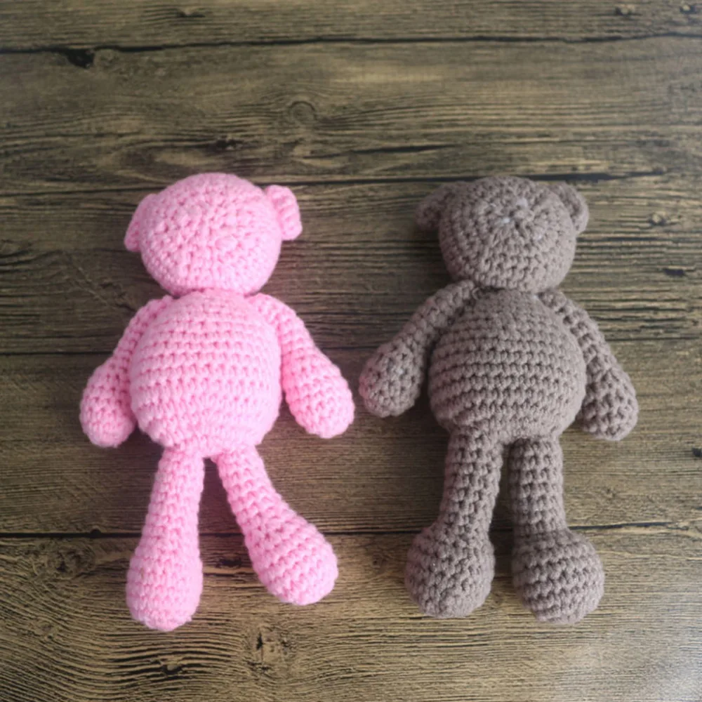 Baby Newborn Girls Boys Crochet Knit Bear Photography Prop Photo Toy Cute Gift