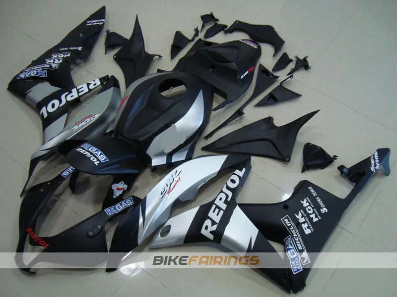 

New Injection mold motorcycle Full Fairing kit Fit For Honda CBR600RR F5 2007 2008 07 08 600RR 600 ABS fairings nice Black silve