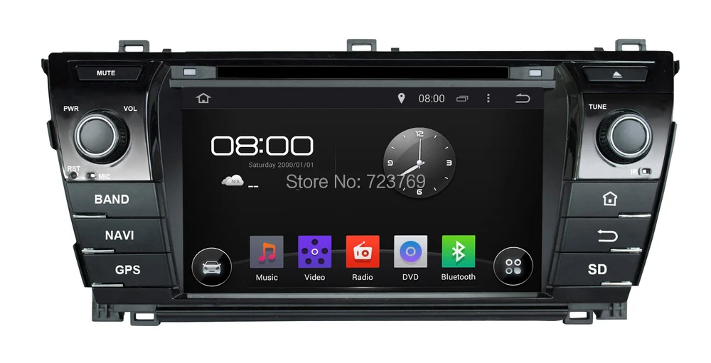 Top Pure Android 4.4.4 Car DVD GPS Navigation System for TOYOTA COROLLA  2014 10