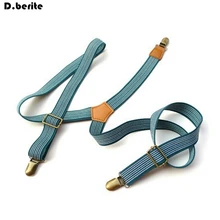 Мужские полосатые подтяжки, повседневные, унисекс, регулируемый подвесной зажим, подтяжки для взрослых, ремень для свадебной вечеринки, BDXJ2507