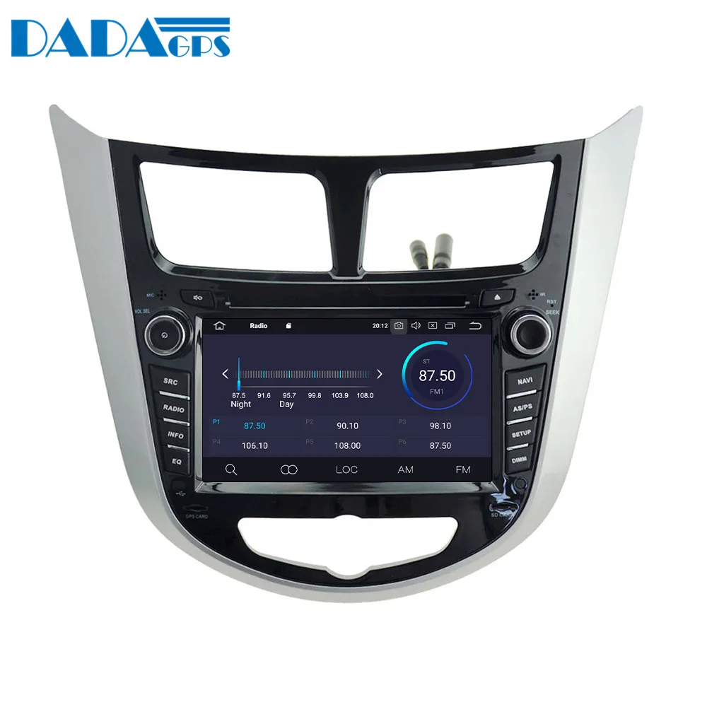 Автомагнитола с 7 &quotIPS Android 9 0 автомагнитола DVD плеер для Hyundai Solaris Verna Accent 2010 2018 GPS
