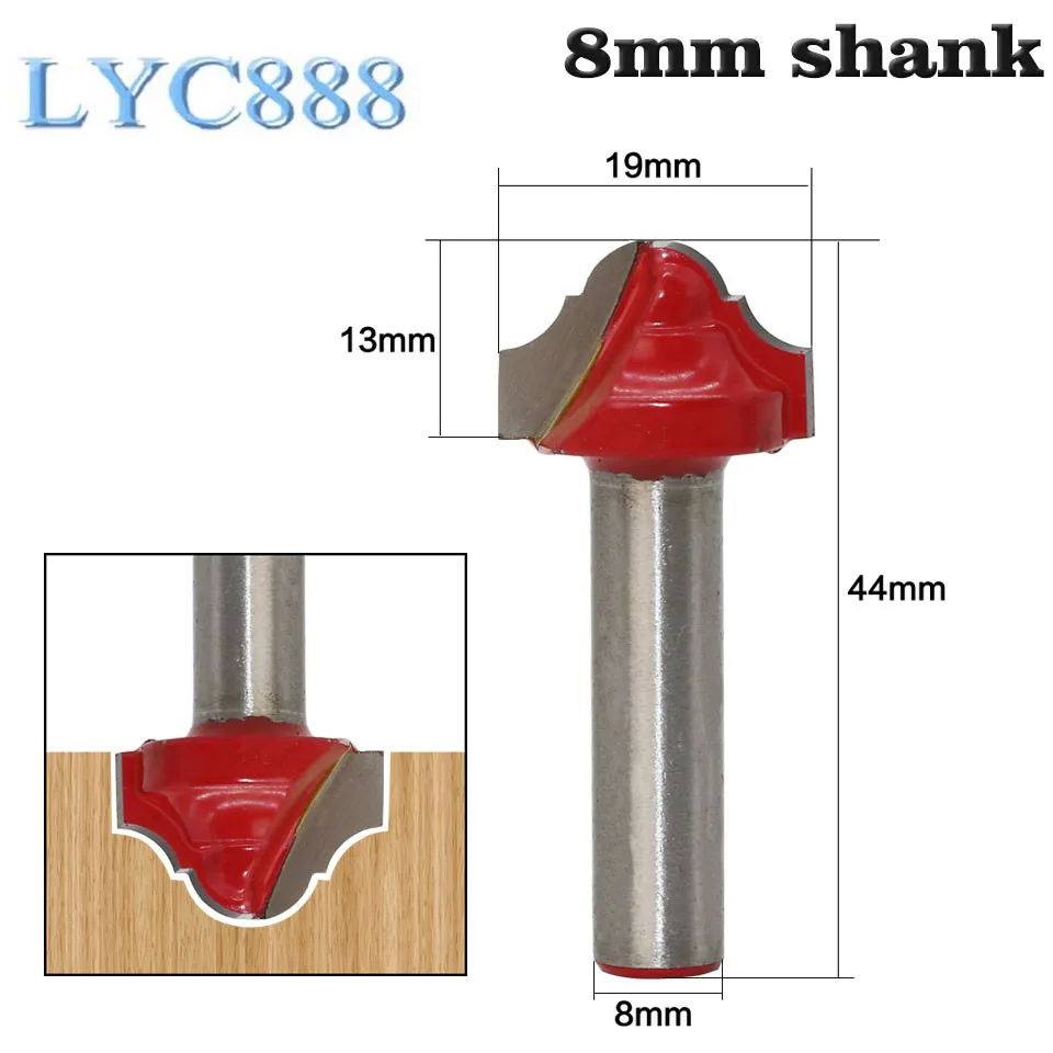 

Top Quality 1pc 8mm Shank Concave Radius Milling Cutters Router Bits For Wood Woodworking Tools Wholesale Price