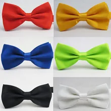 36 видов чистого цвета галстук-бабочка Комплексная Дешевая и тонкая Мужская Дамская официальная одежда галстуки-бабочки для смокинга