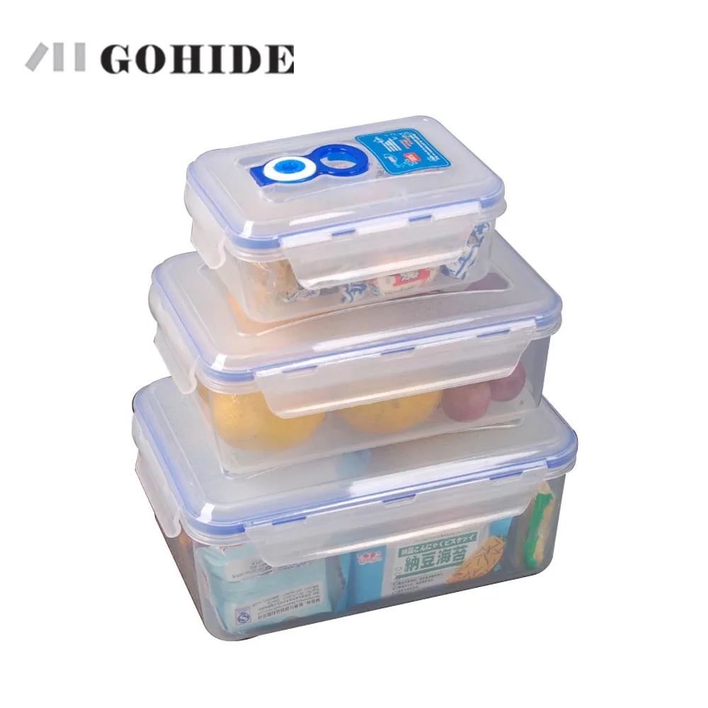 

GUHD Vacuum Storage Box Piece Set Rectangle Plastic Storage Box Set Sealed Box Piece Set Color Box Microwavable Food Container