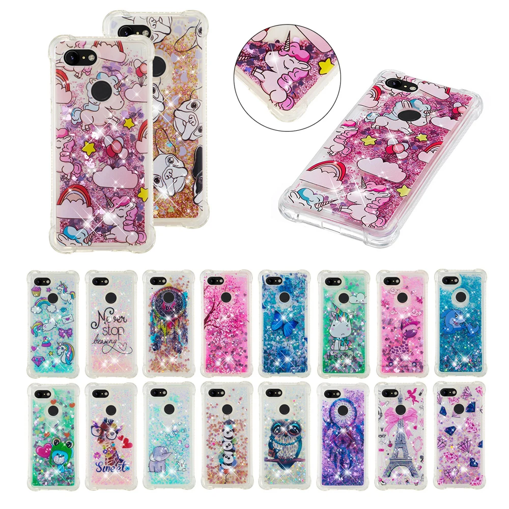 

Quicksand Liquid phone cases for Google Pixel 3 case for coque Google Pixel 3 XL case Silicone Soft TPU Back cover capa fundas
