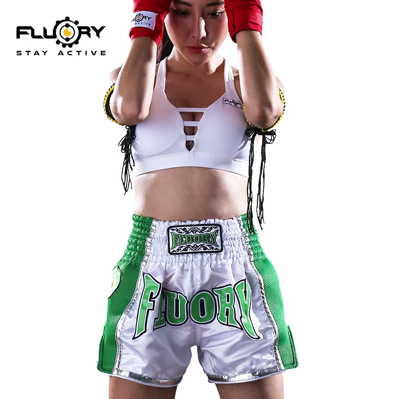 Шорты Muay Thai FLUORY MTSF22 вышитые шорты MMA для кикбоксинга|Боксерские трусы| |