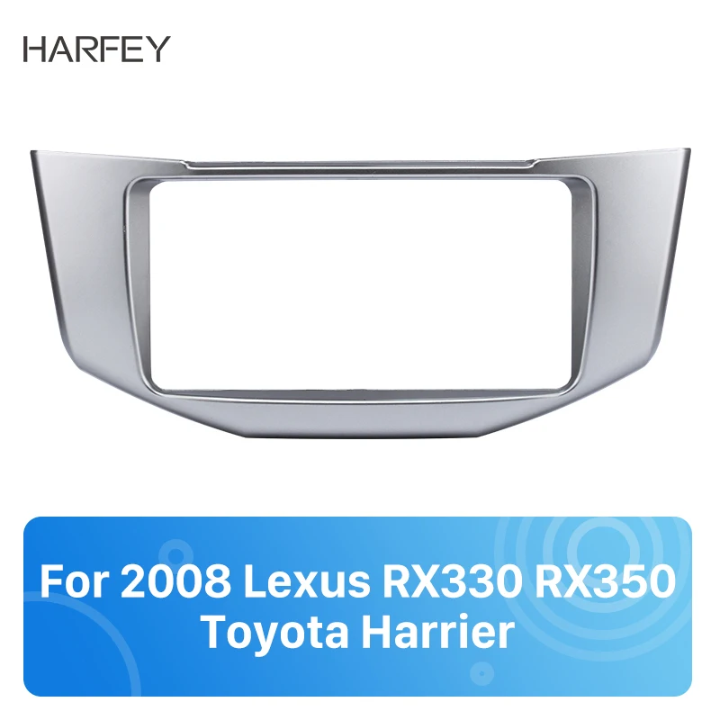 

Harfey 2Din Car Radio Fascia for 2003 2004 2005 2006-2010 Lexus RX330 RX350 Toyota Harrier DVD Frame Auto Stereo Panel Adaptor