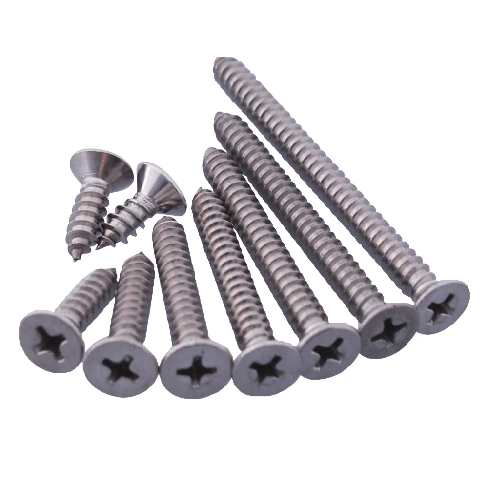 ST4.8 304 Stainless Steel M5 Countersunk Cross Head Self Tapping Screws