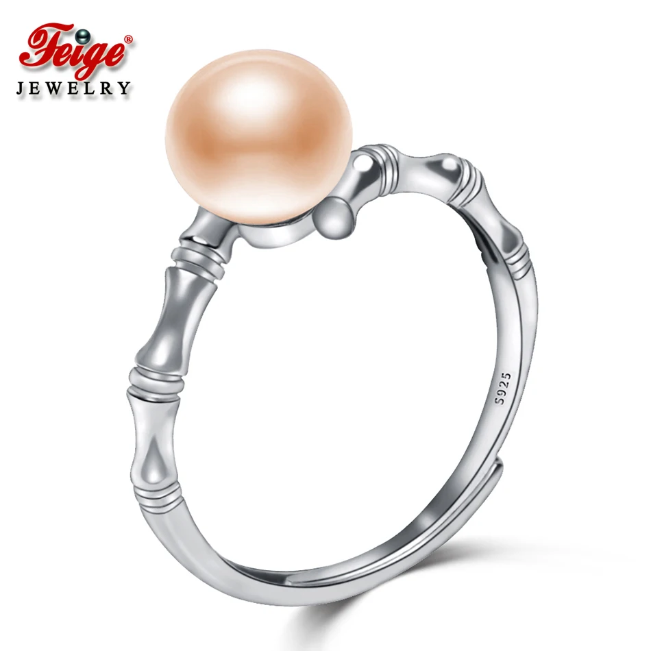 Женское кольцо с жемчужиной в виде бамбука, размером 6-7 мм. Черные пресноводные жемчужины, кольцо из стерлингового серебра 925 пробы, ювелирные изделия с жемчугом