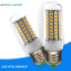 Dvolador яркий E27 SMD 5730 Светодиодные лампы 220 В-240 В Светодиодная лампа 24/36/48 /56/69 светодиоды Гостиная Подвесные Светильники Декоративные