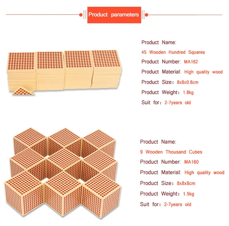 Буковые деревянные квадраты кубики математические игрушки Монтессори образование Обучающие цифры игровые материалы математические игрушки головоломки дошкольные средства