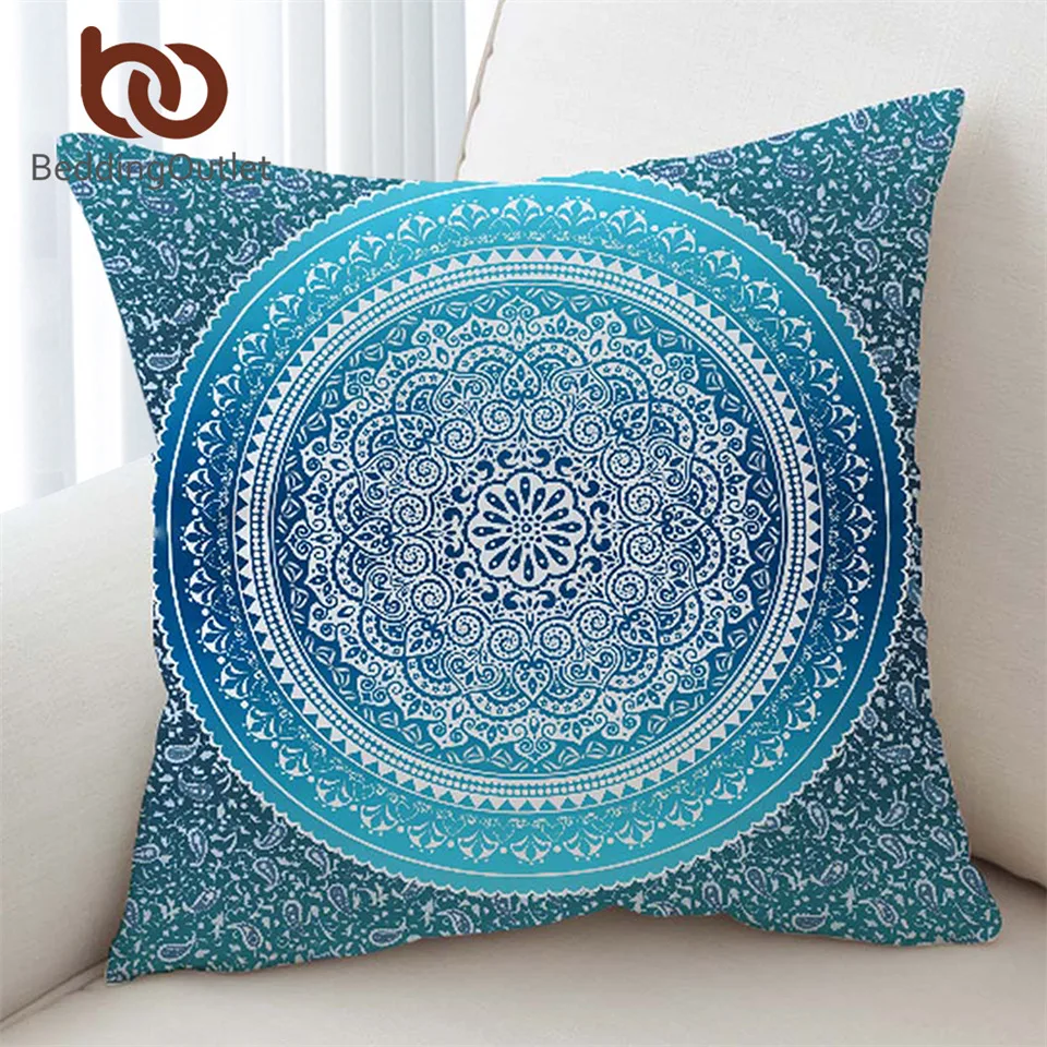

BeddingOutlet Bohemian Style Cushion Cover Crystal Arrays Pillowcase Boho Soft Microfiber Home Decor 45cmx45cm 70cmx70cm
