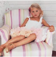 Petti dress suit with Lace Ball Brown Bow Children Girl Dress 1 6 Years Girl