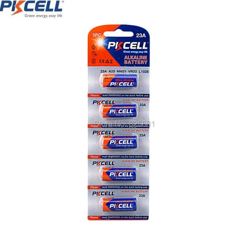 15 шт. 3 карты PKCELL 12 В 23a 23A 23AE MN21 щелочные батареи для сухого звонка будильник пульт